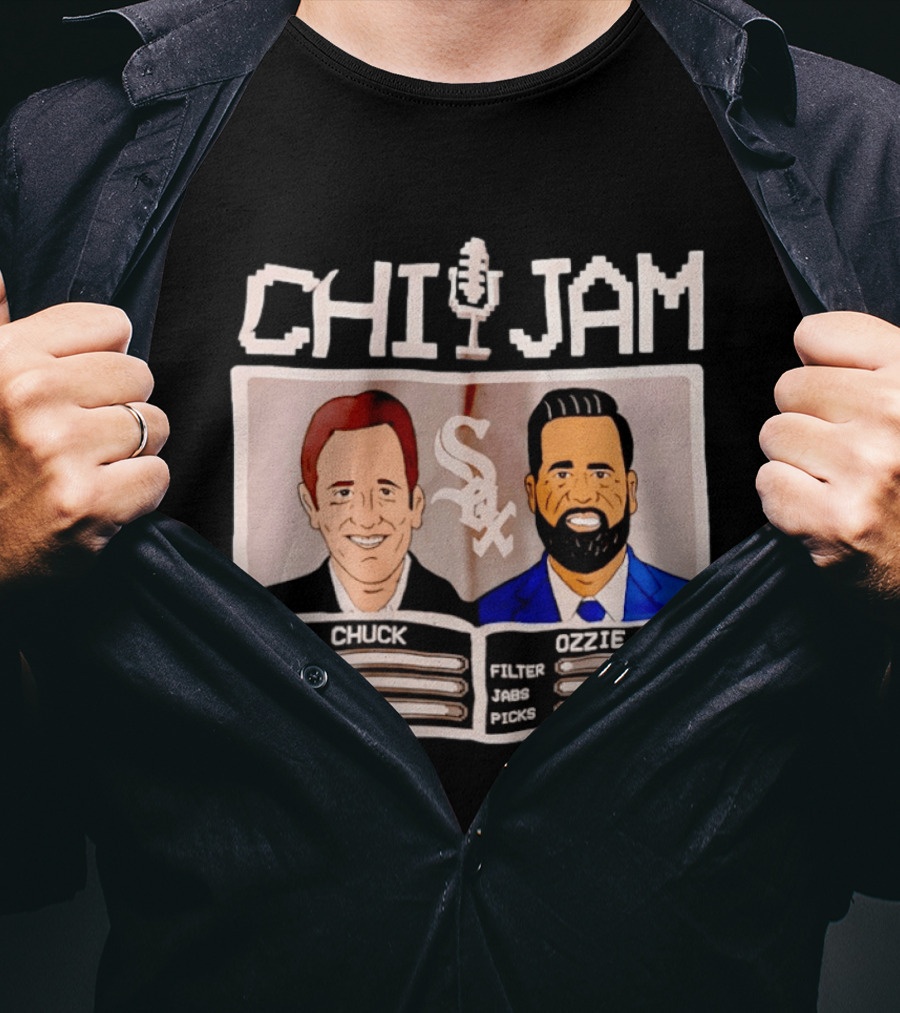 CHI JAM Chuck Garfien Ozzie Guillen Chicago White Sox Spirit Facts Salt Filter Jabs Picks T-Shirt