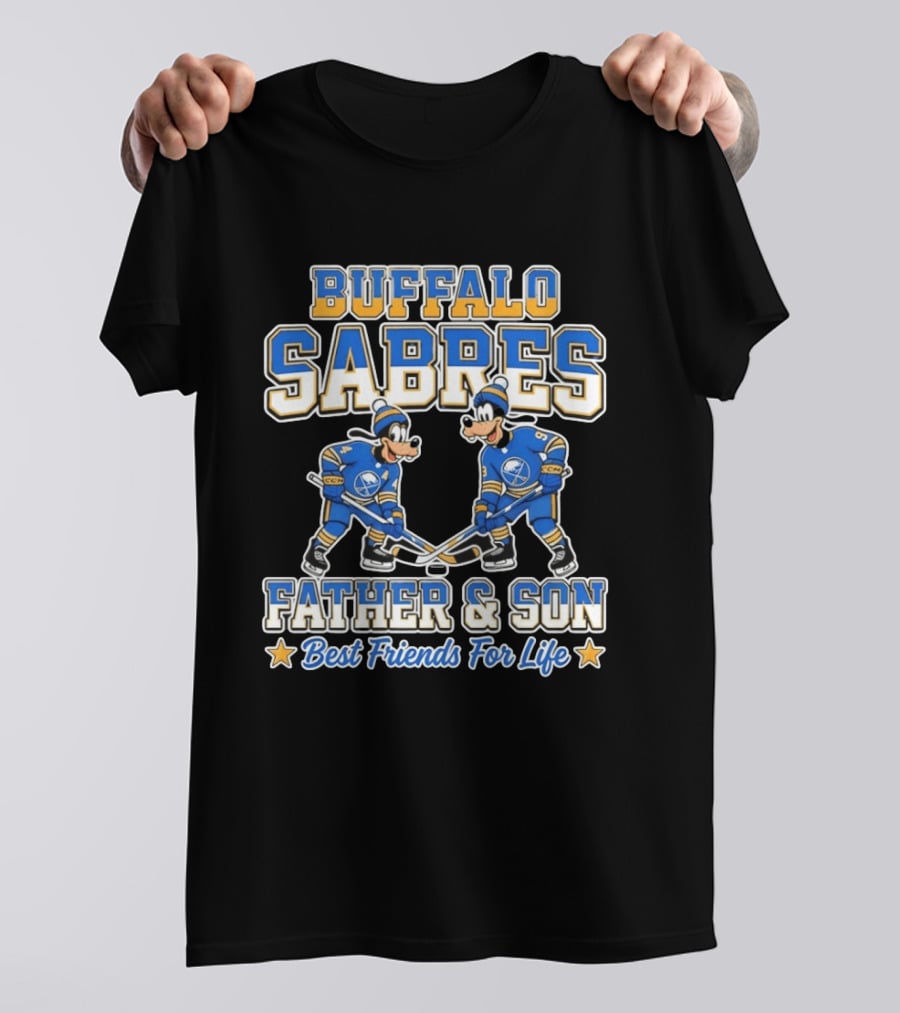 Buffalo Sabres Goofy Father And Son Best Friends For Life T-Shirt