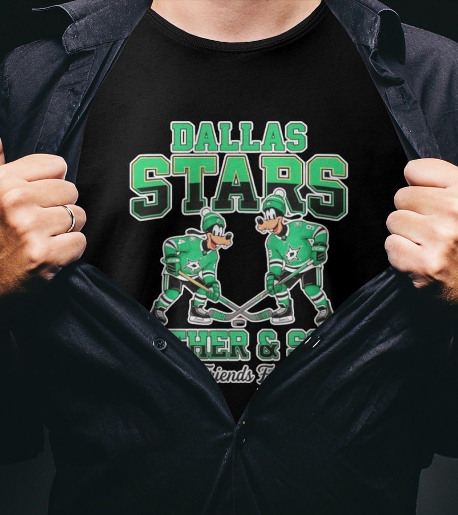 Dallas Stars Goofy Father And Son Best Friends For Life NHL Hockey Duo T-Shirt