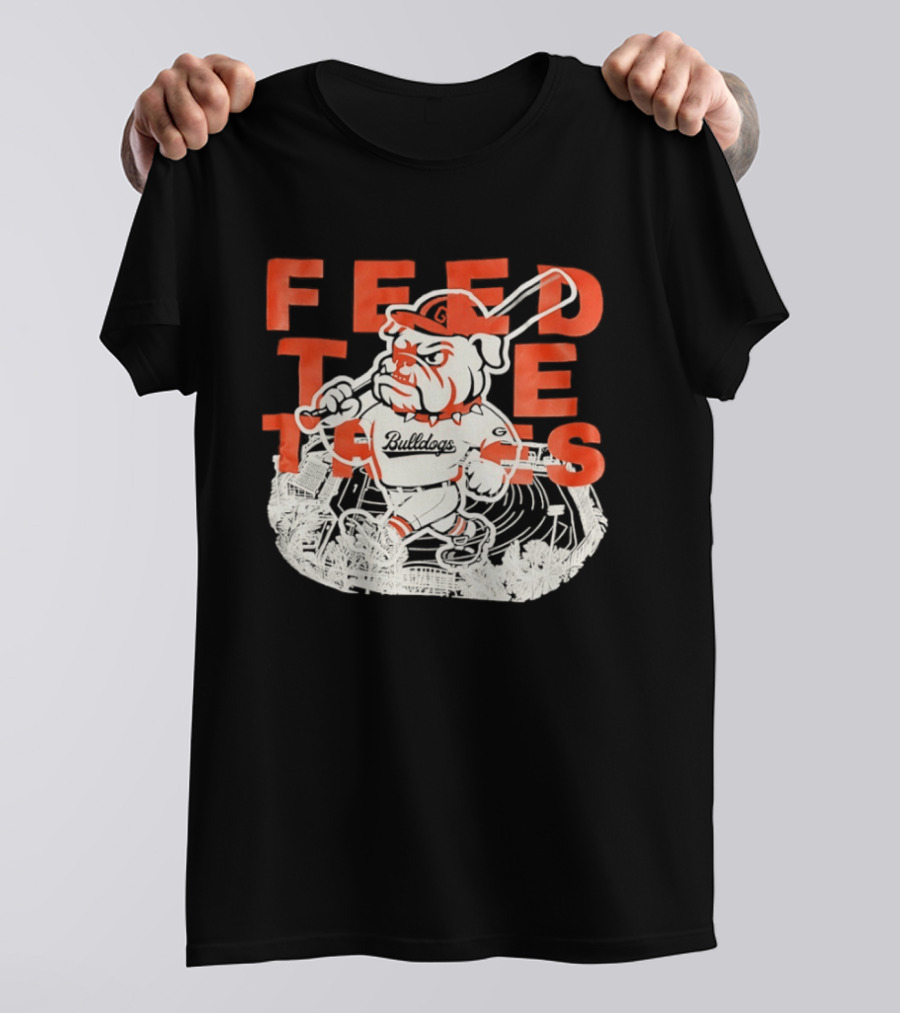 Feed The Tates Georgia Bulldogs Sanford Stadium Baseball T-Shirt