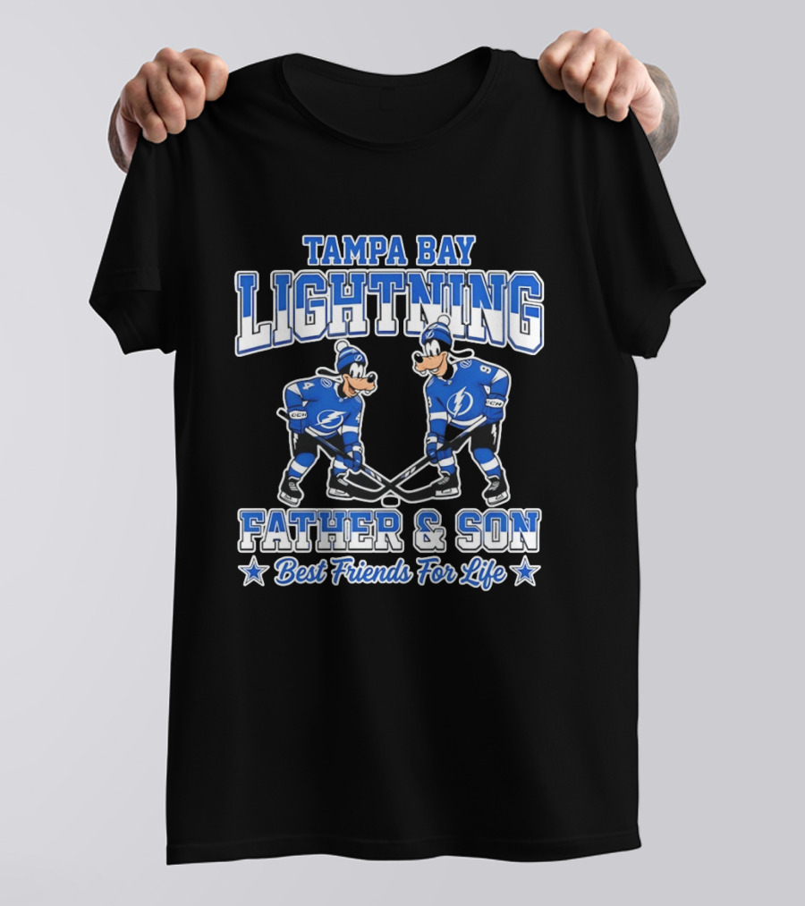 Tampa Bay Lightning Goofy Father And Son Best Friends For Life T-Shirt