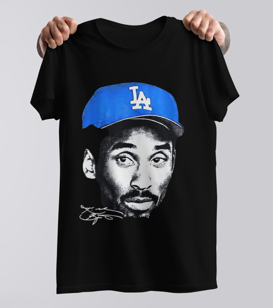 Kobe Bryant Iconic Los Angeles Dodgers LA Hat T-Shirt