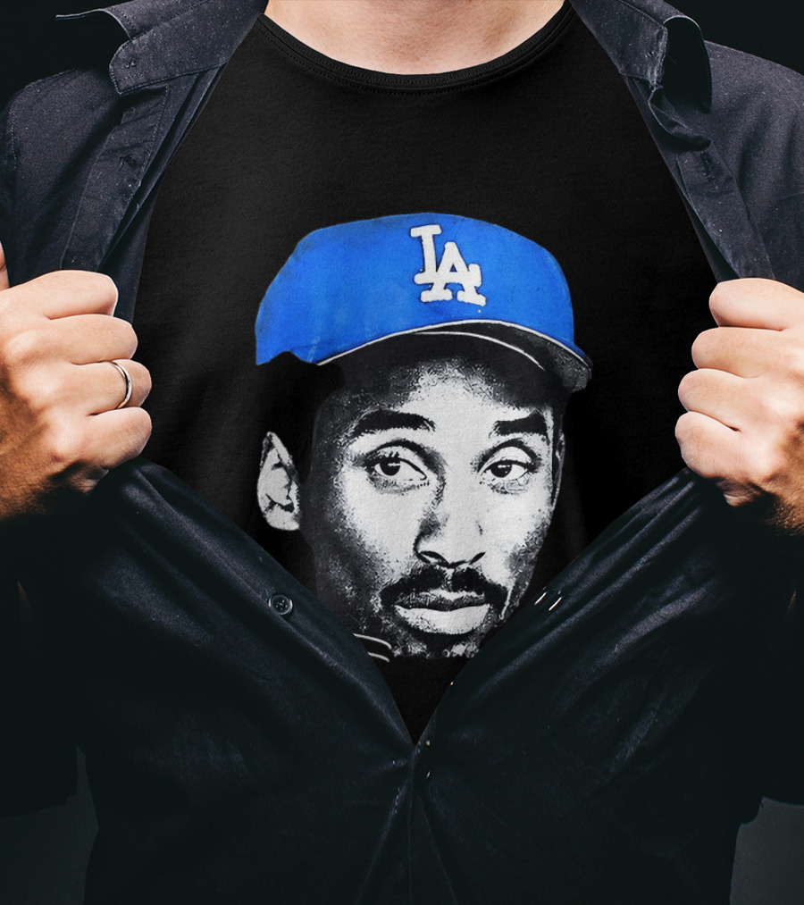 Kobe Bryant Iconic Los Angeles Dodgers LA Hat T-Shirt