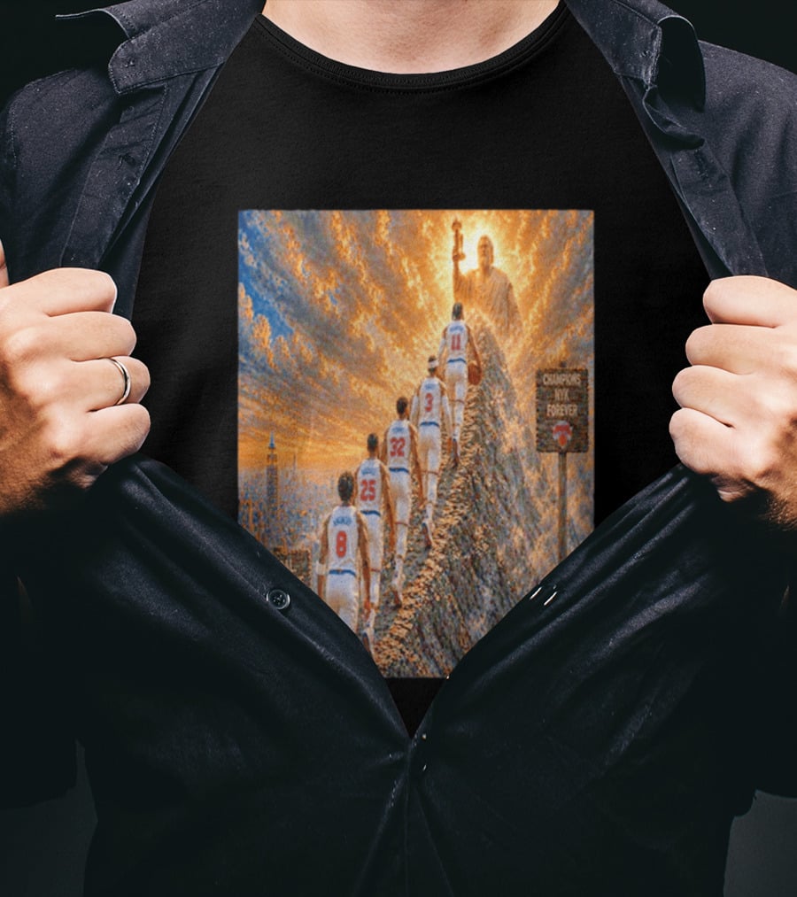 New York Knicks Climbing To Victory Champions NYK Forever One Goal Bring It Home T-Shirt