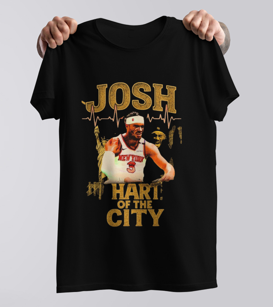 Josh Hart New York Knicks Statue Of Liberty City T-Shirt