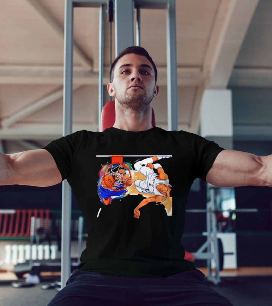 New York Knicks Vs San Antonio Spurs Comic Dunk Battle T-Shirt