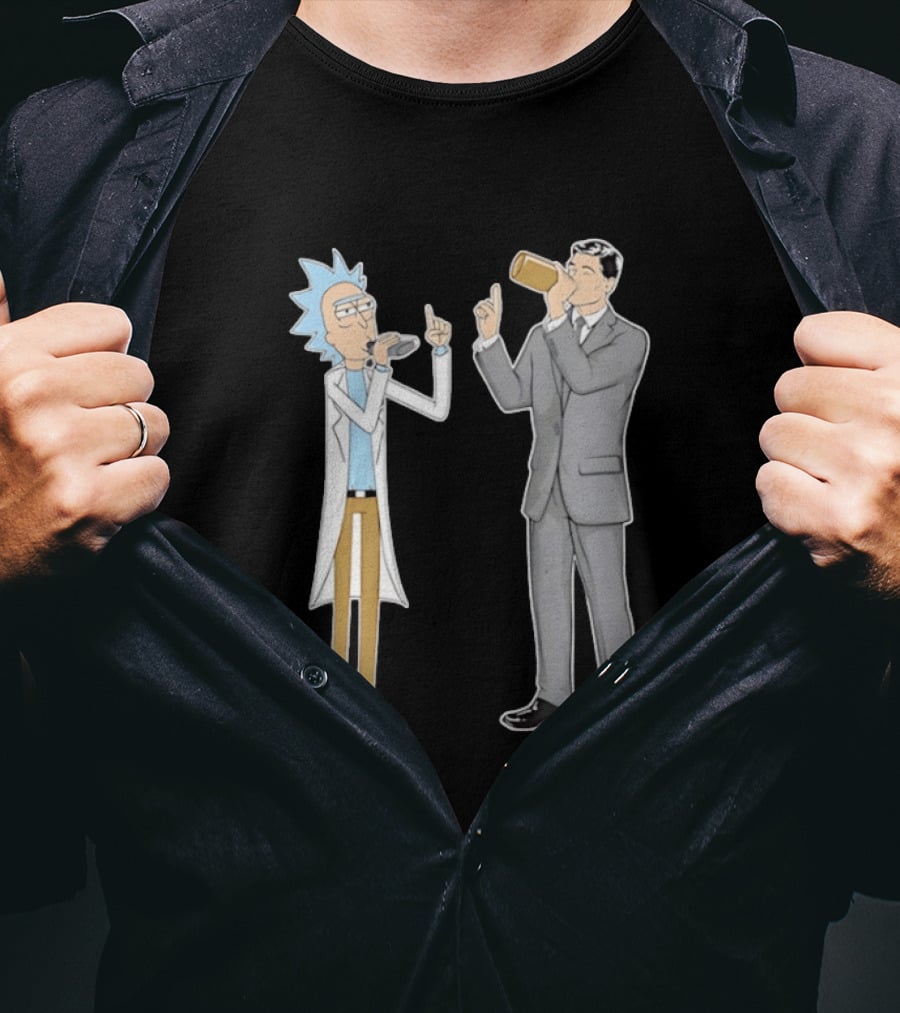 Rick Sanchez And Sterling Archer Drinking T-Shirt