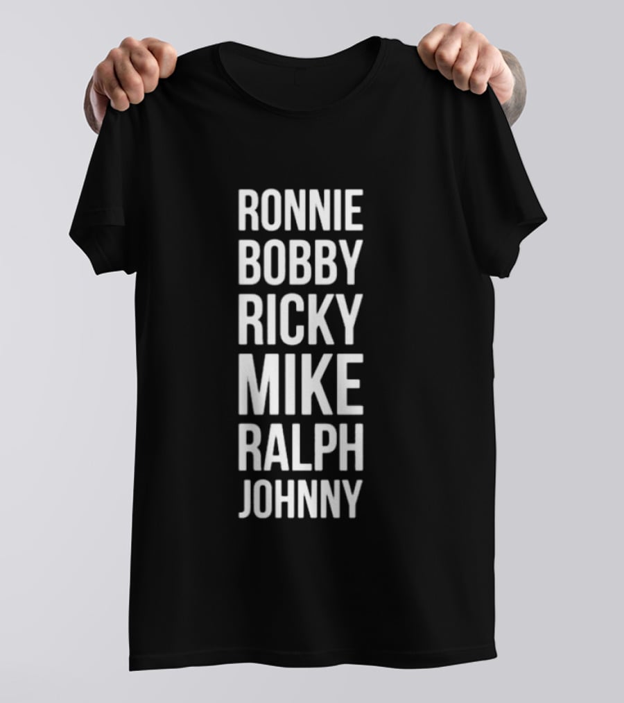 Ronnie Bobby Ricky Mike Ralph And Johnny New Edition Members Retro 80s HIP HOP Streetwear T-Shirt