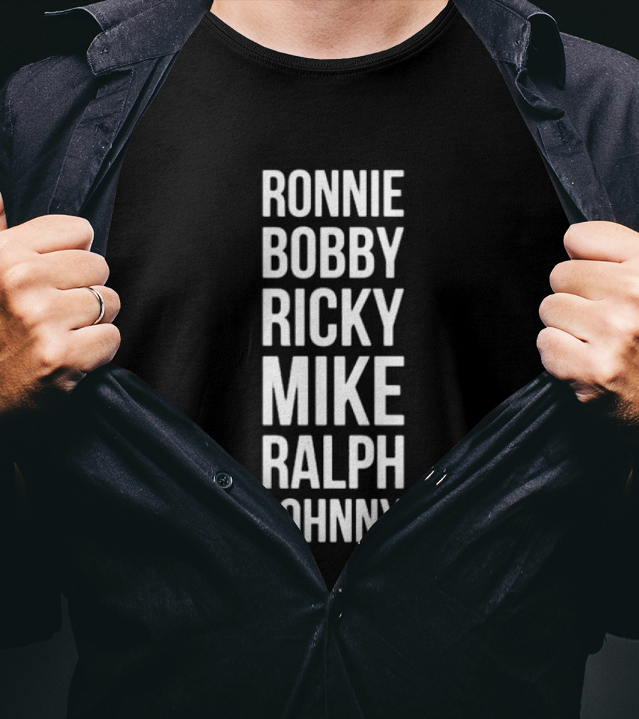 Ronnie Bobby Ricky Mike Ralph And Johnny New Edition Members Retro 80s HIP HOP Streetwear T-Shirt