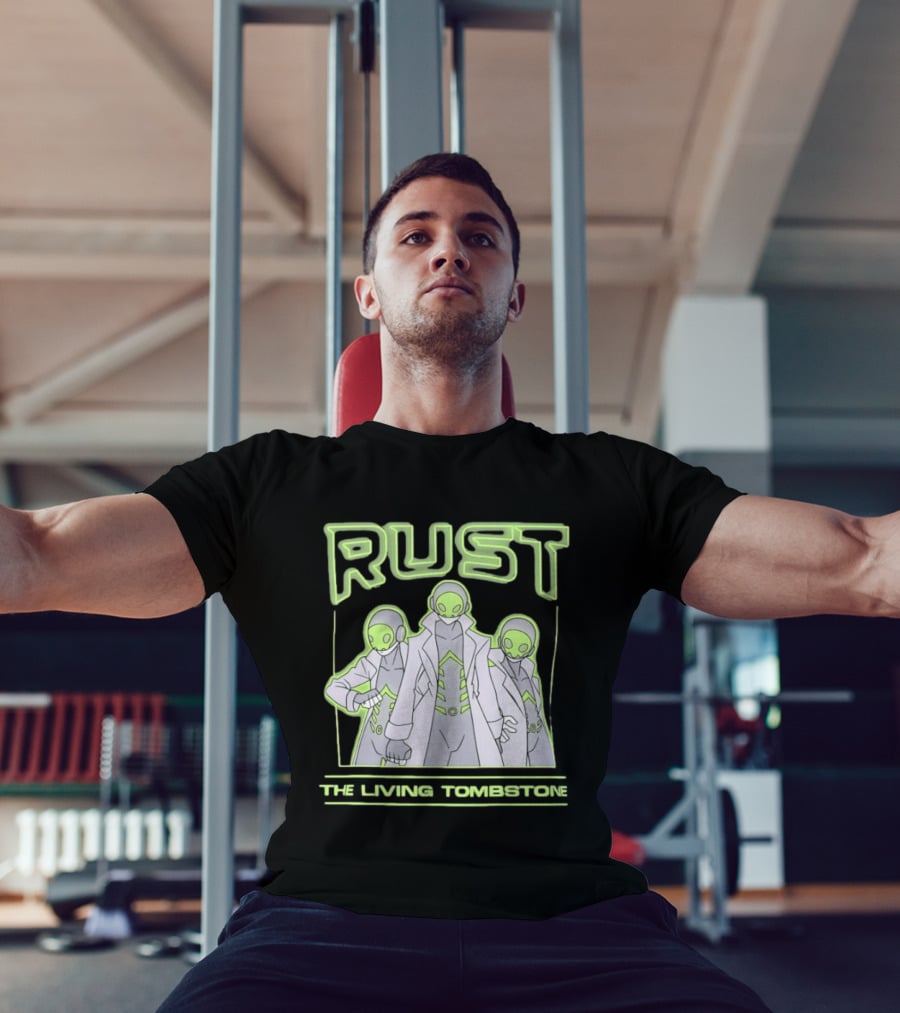 Rust The Living Tombstone Futuristic Sci Fi Characters Music Band T-Shirt
