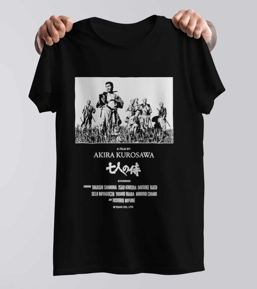 Seven Samurai Akira Kurosawa Takashi Shimura Isao Kimura Daisuke Kato Classic Film T-Shirt