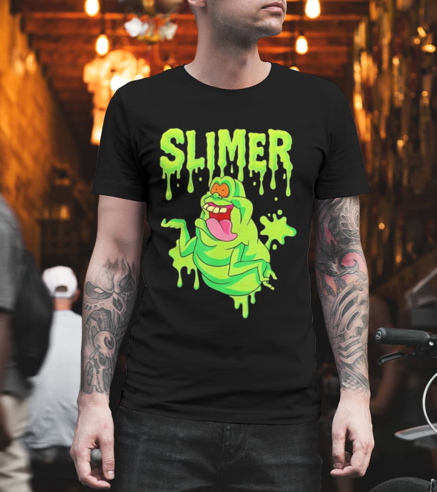 Ghostbusters Slimer Green Ectoplasm Dripping Slime T-Shirt