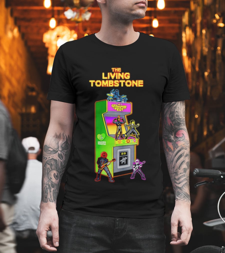 The Living Tombstone Grimmie Fest Christina Grimmie Foundation Arcade Cabinet T-Shirt