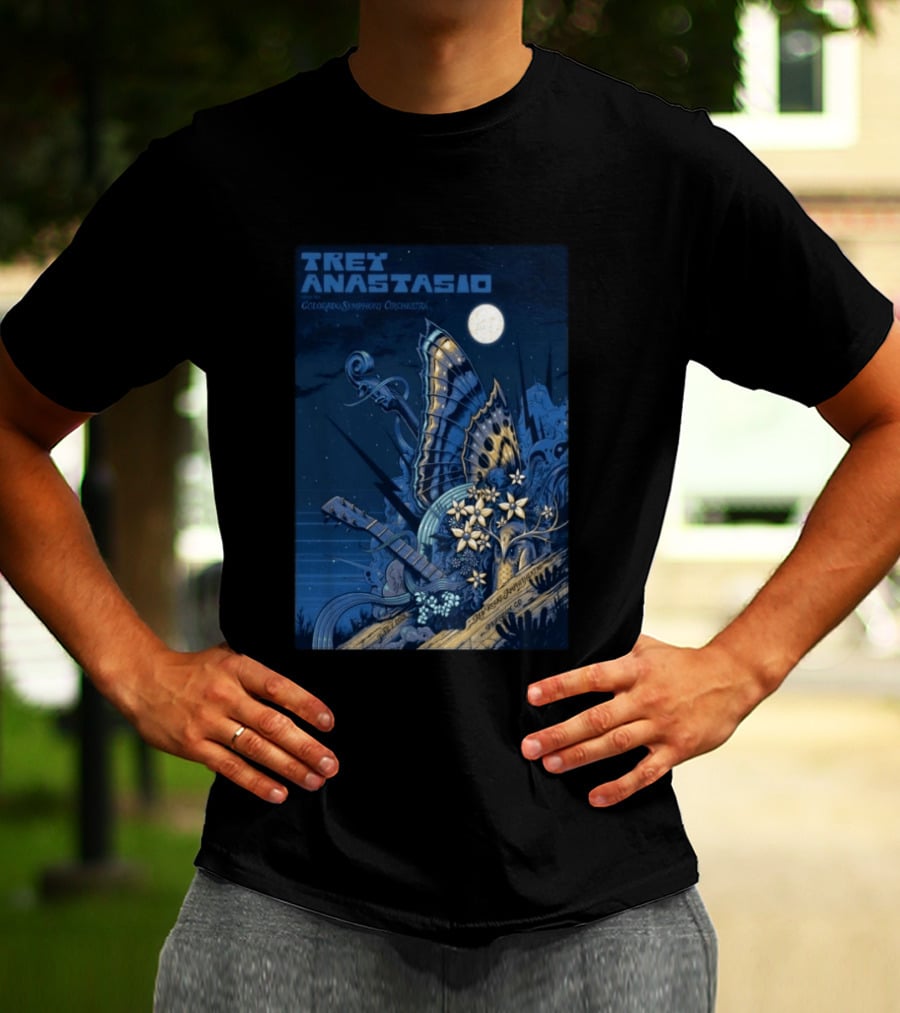 Trey Anastasio Colorado Symphony Orchestra Red Rocks Amphitheatre Moonlit Performance June 7 2026 T-Shirt