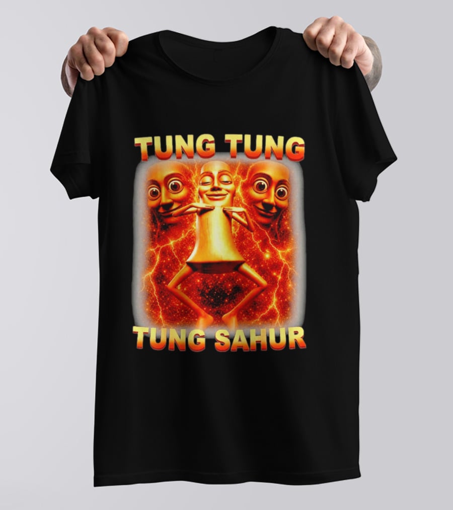Tung Tung Tung Sahur Meme Brainrot Viral Image T-Shirt
