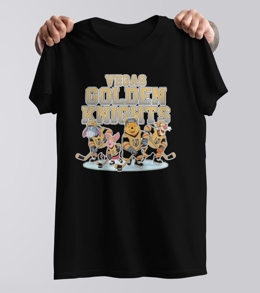 Winnie The Pooh Disney Vegas Golden Knights Hockey NHL 2026 T-Shirt