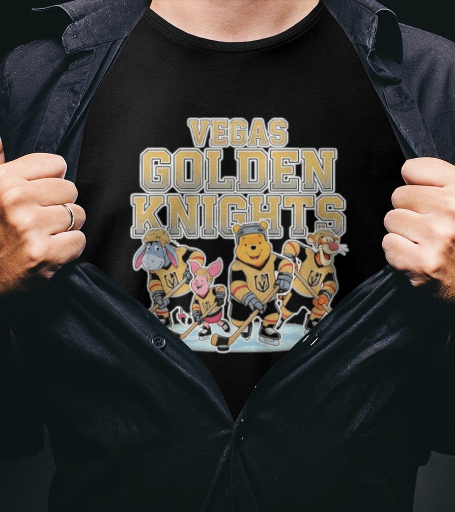 Winnie The Pooh Disney Vegas Golden Knights Hockey NHL 2026 T-Shirt