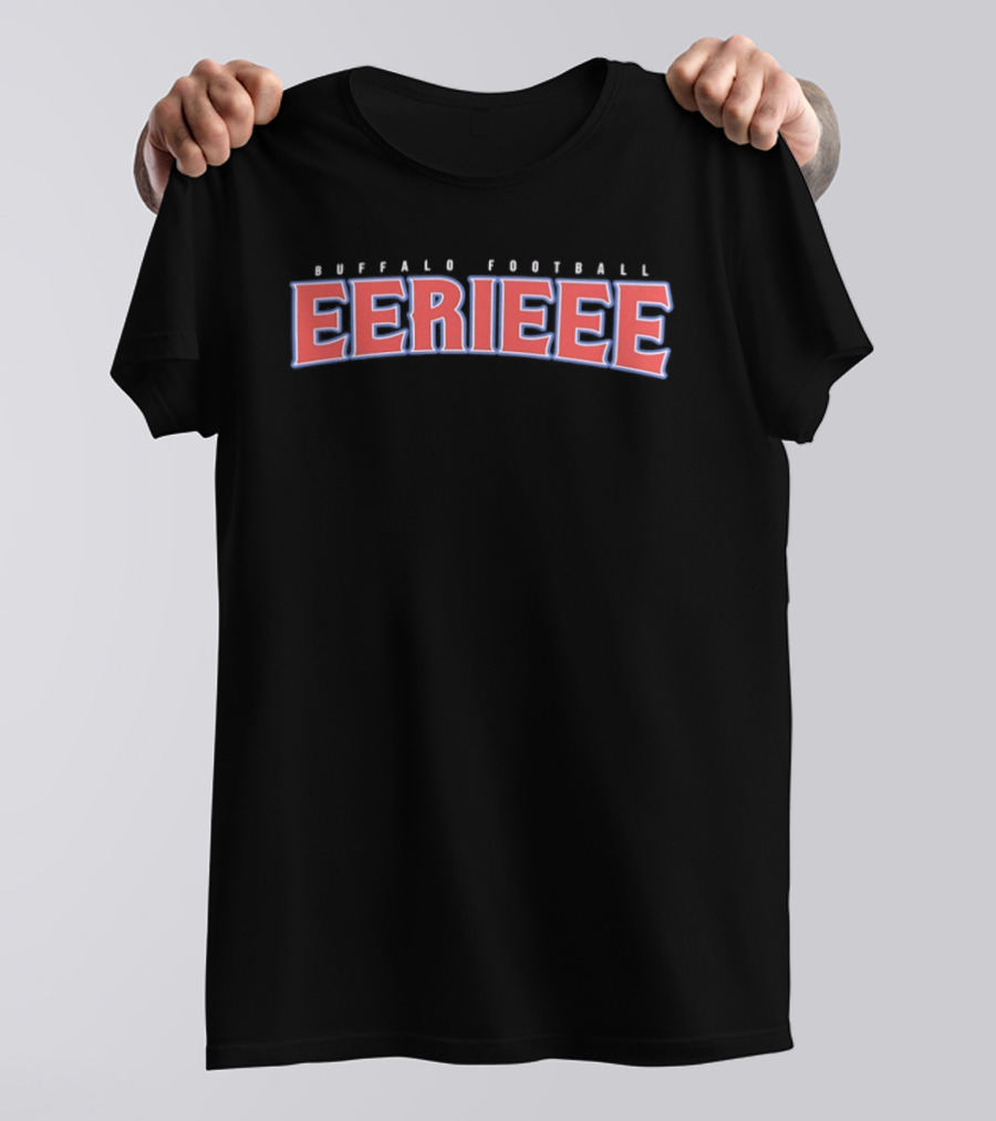 Buffalo Football Eerieee Bold Red T-Shirt