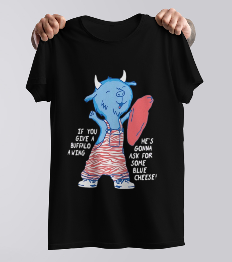 Buffalo Bills Blue Cheese Buffalo Wing Retro Peppermintźć T-Shirt