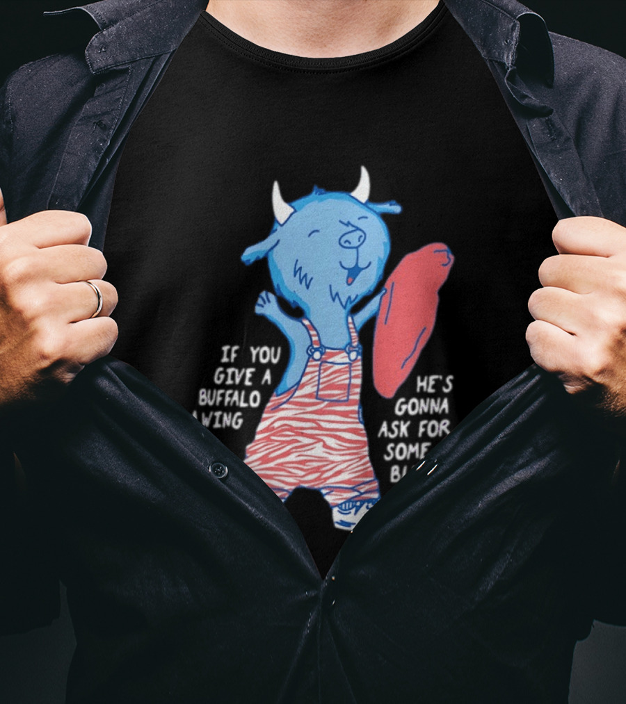 Buffalo Bills Blue Cheese Buffalo Wing Retro Peppermintźć T-Shirt