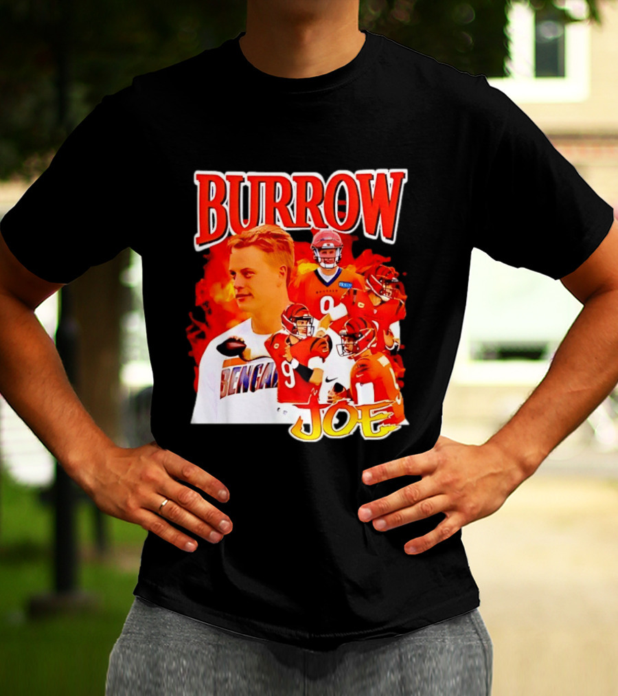 Burrow Joe 9 Cincinnati Bengals Football Star Blazing T-Shirt