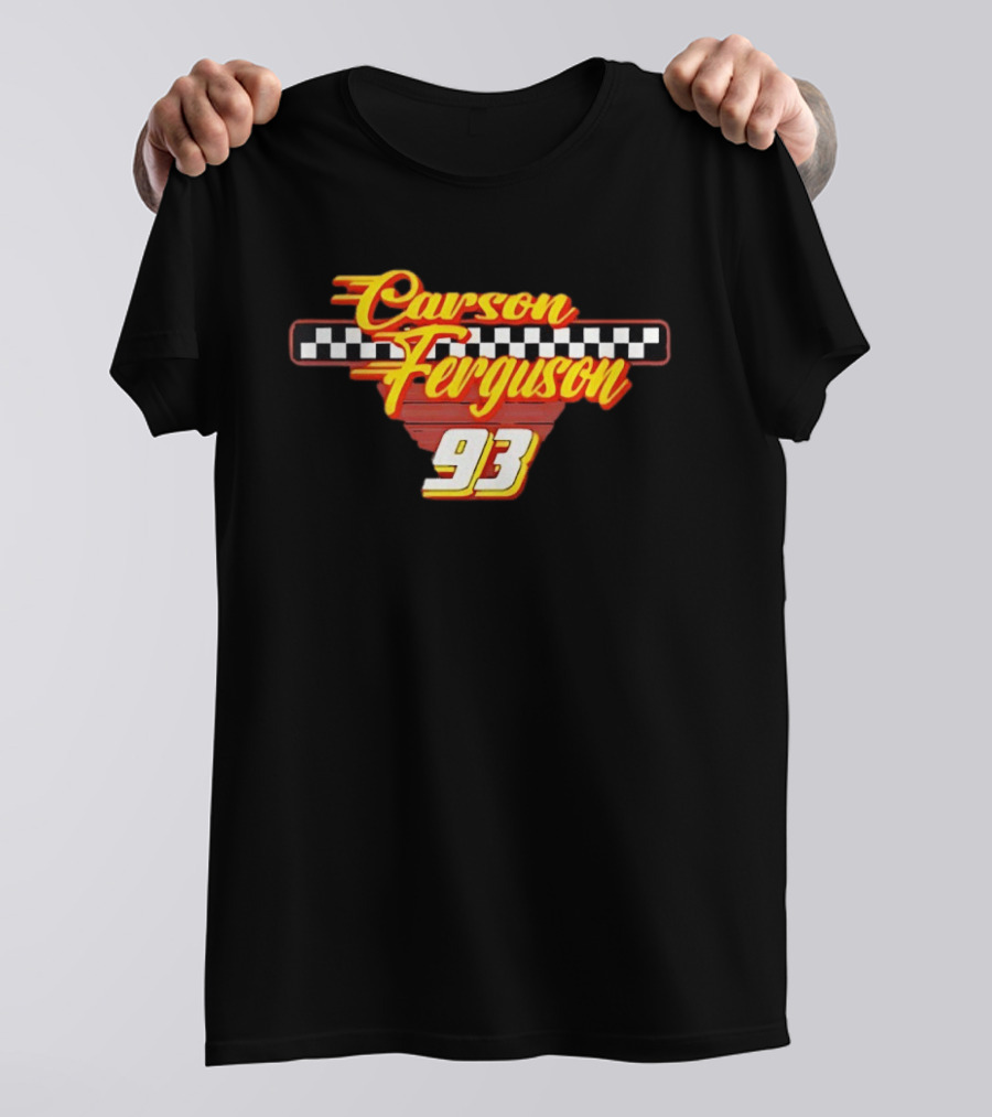 Carson Ferguson 93 Racing Checkered Flag T-Shirt