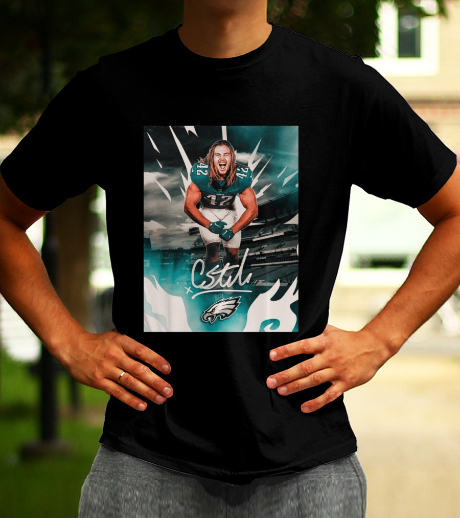 Philadelphia Eagles Carson Steele CStel X 42 Football Stadium Energy T-Shirt