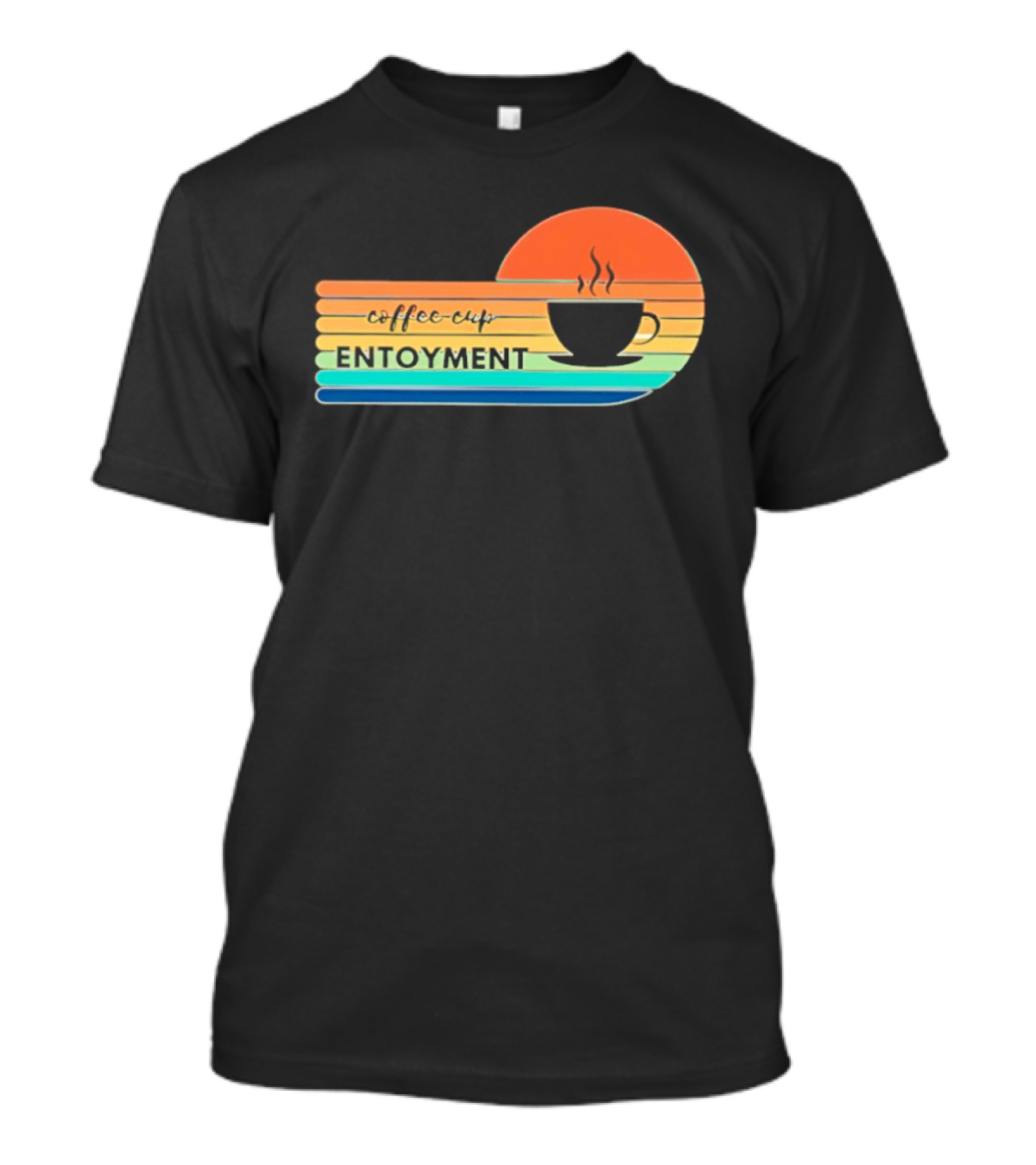 Coffee Cup Entoyment Sunset T-Shirt