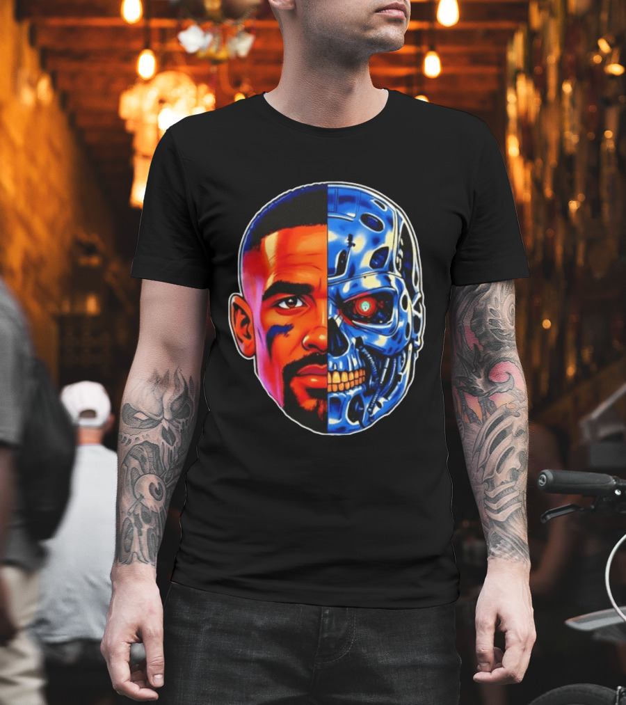 Jalen Hurts The Terminator Half Face Robo Fusion T-Shirt