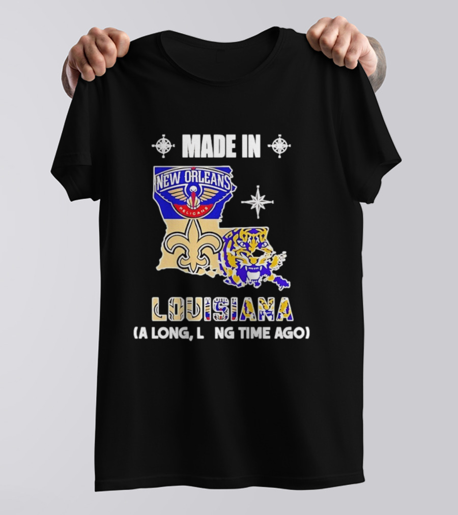 New Orleans Pelicans And Louisiana State Mashup A Long Long Time Ago T-Shirt