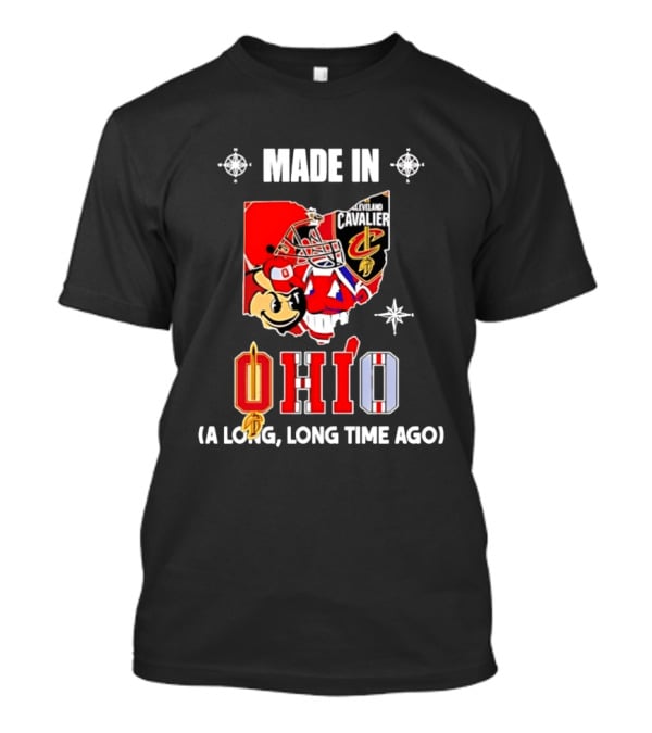 Ohio State Buckeyes Cleveland Cavaliers Made In Ohio A Long Long Time Ago T-Shirt