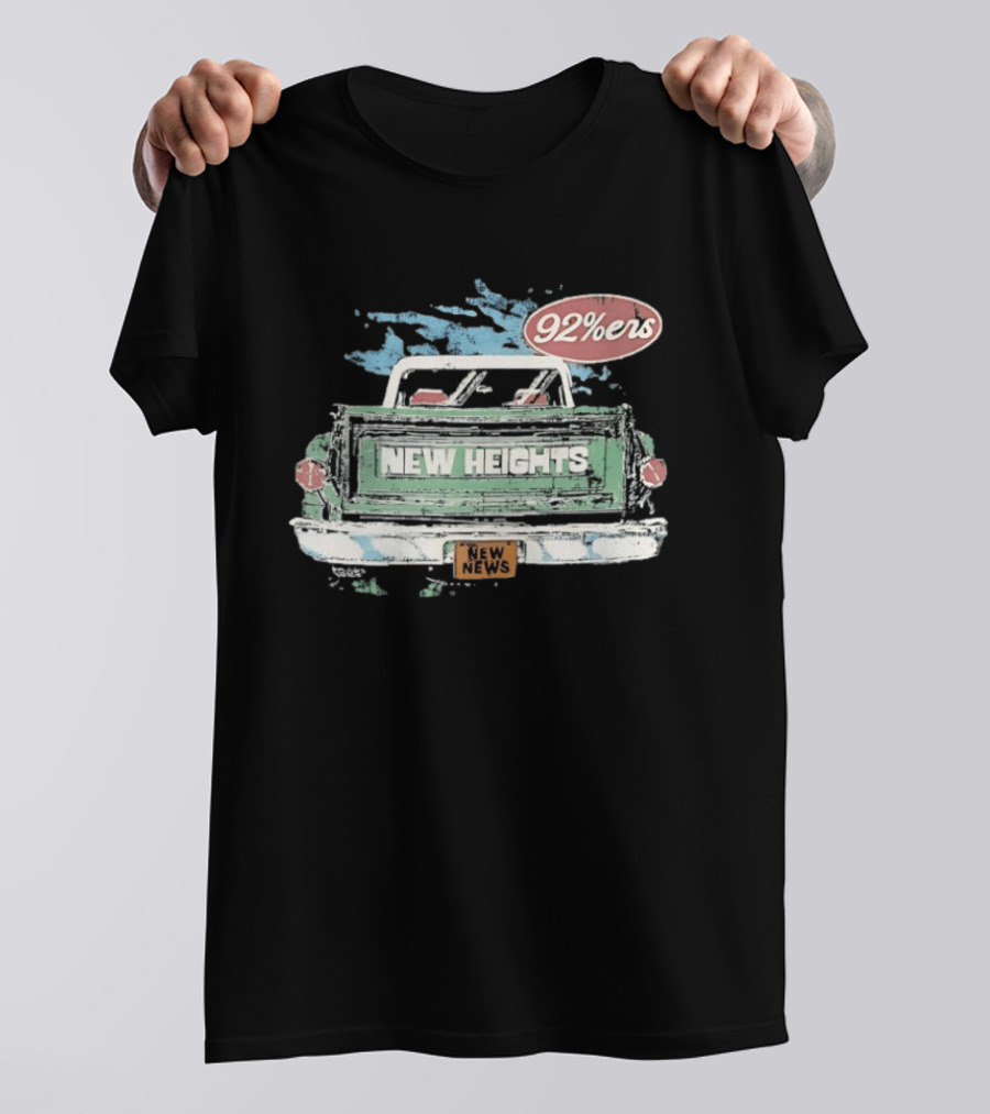 New Heights 92 Percenters Truck Vintage Style New News T-Shirt