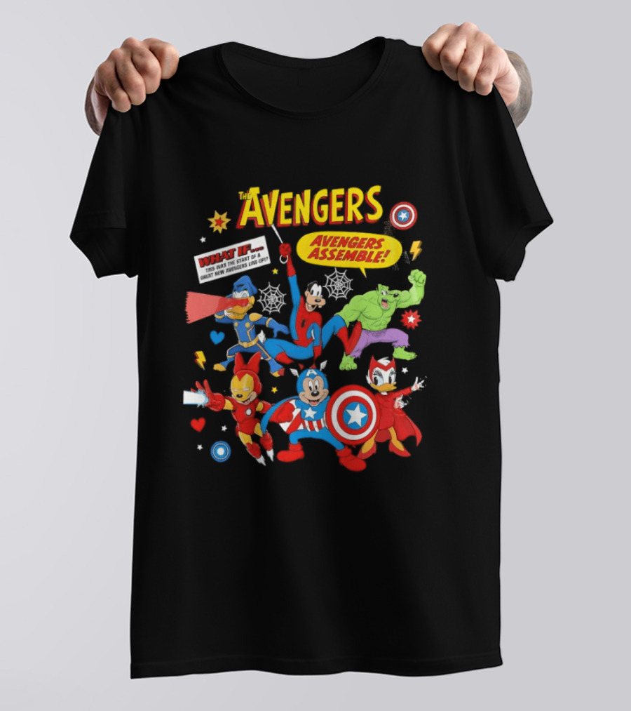 Marvel Avengers Assemble Mickey And Friends Comic Book Superheroes What If T-Shirt