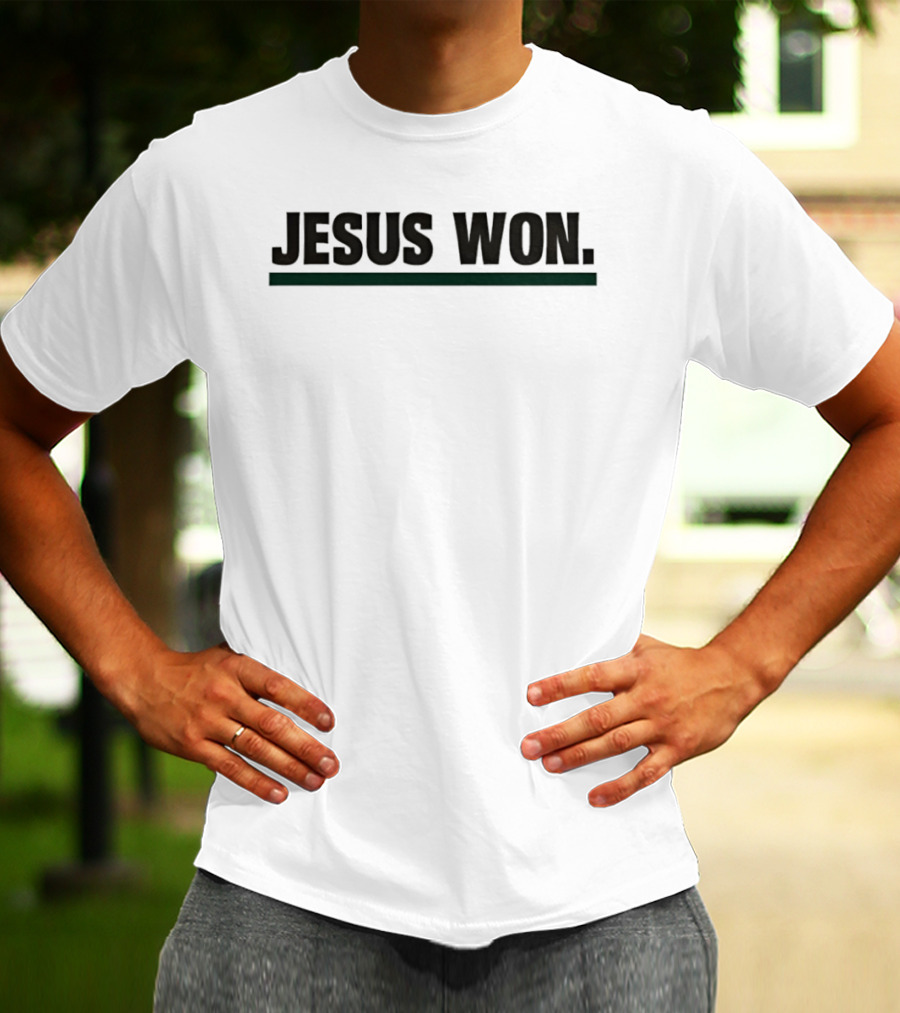 Huntington Foresters Basketball Jesus Won Victory Celebration T-Shirt