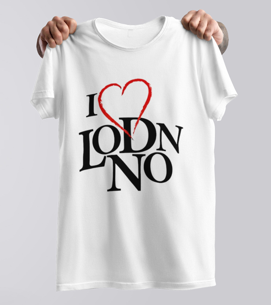 Unique I Love Lodon Style Text With Heart T-Shirt
