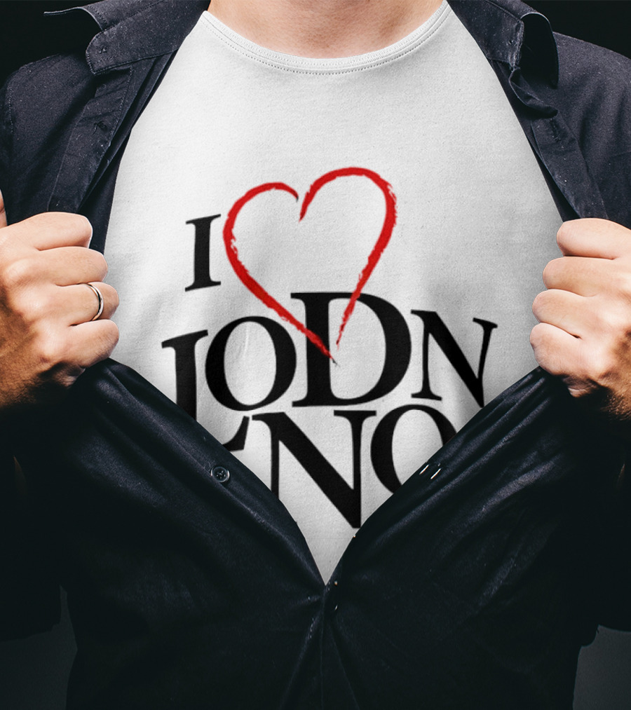 Unique I Love Lodon Style Text With Heart T-Shirt