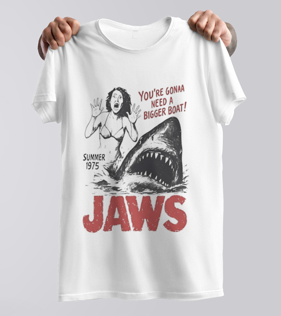 Jaws You're Gonna Need A Bigger Boat Summer 1975 Vintage Movie T-Shirt