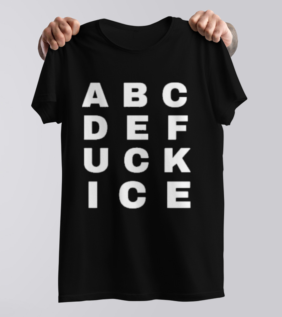 ABCDEFUCKICE Bold Lettering T-Shirt