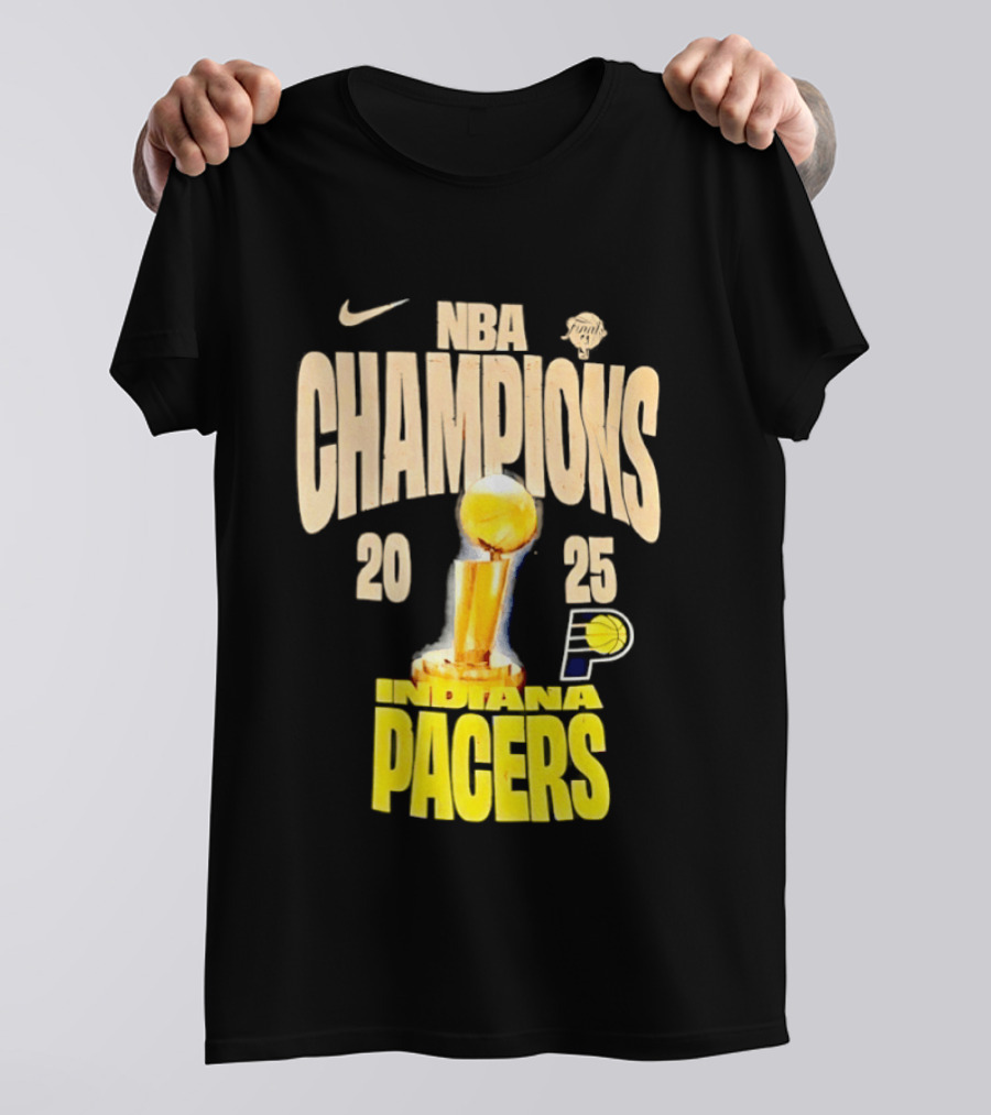 NBA Champions 2025 Indiana Pacers Trophy Nike T-Shirt