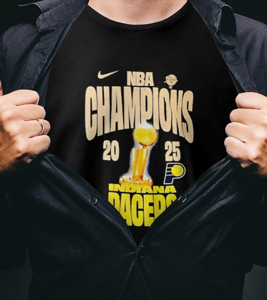 NBA Champions 2025 Indiana Pacers Trophy Nike T-Shirt