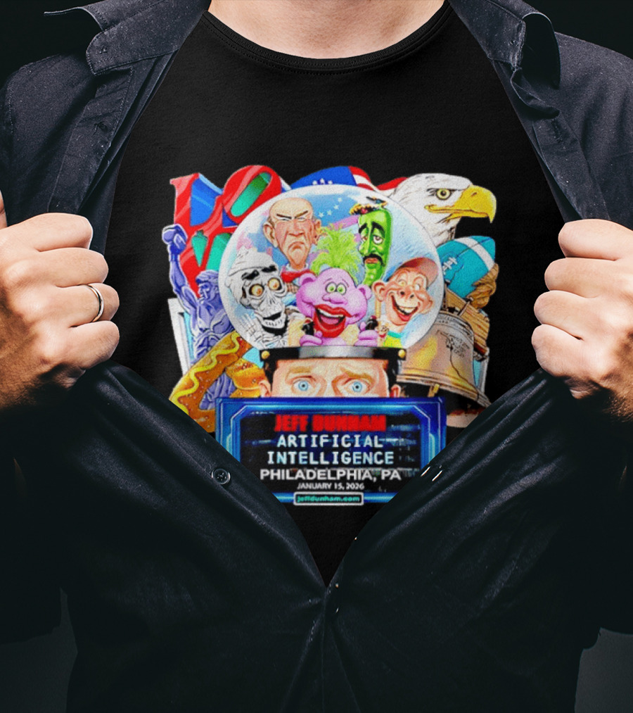 Jeff Dunham Artificial Intelligence Philadelphia PA January 2026 T-Shirt
