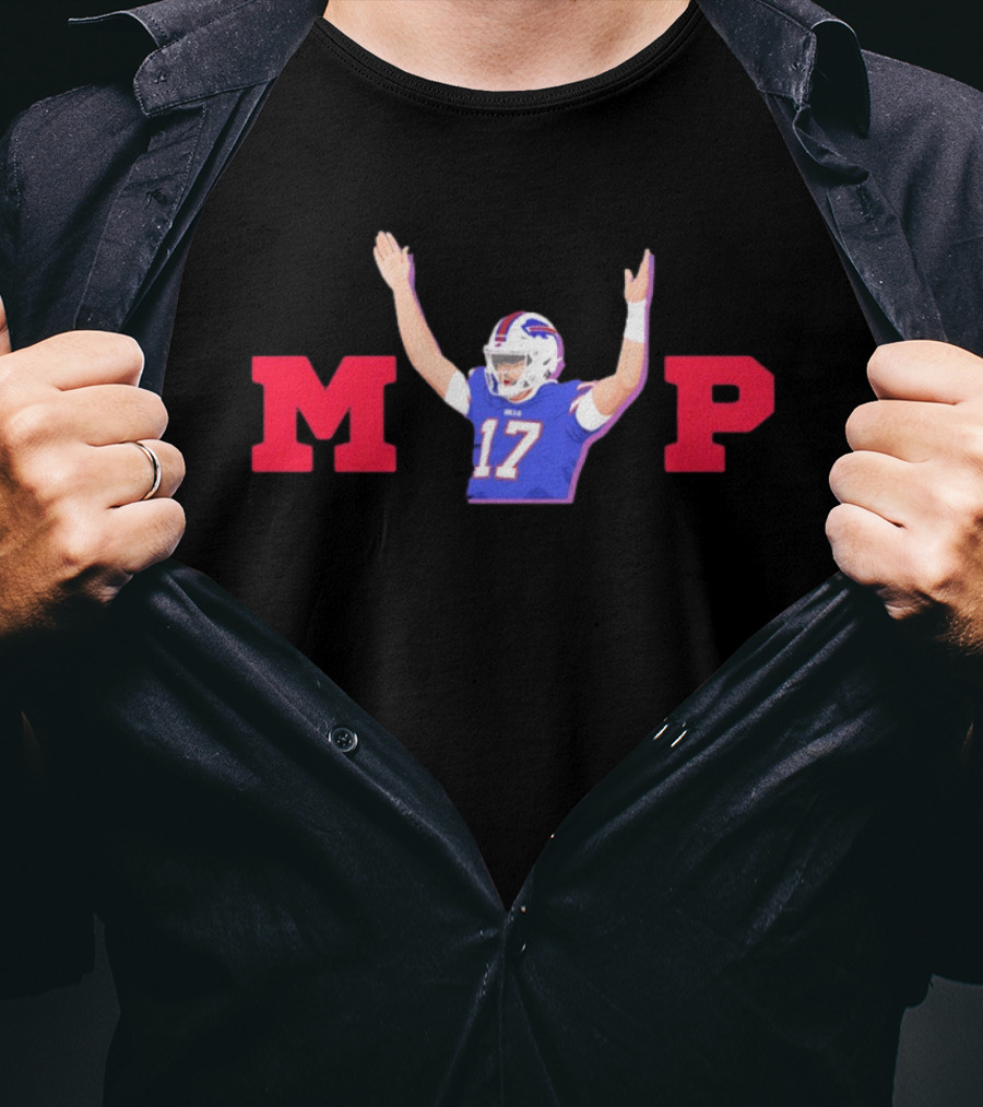 Josh Allen MVP 17 Buffalo Football Quarterback Celebration T-Shirt