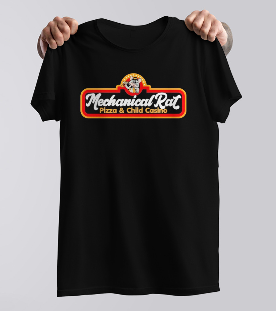 Mechanical Rat Pizza & Child Casino Retro Nostalgia T-Shirt