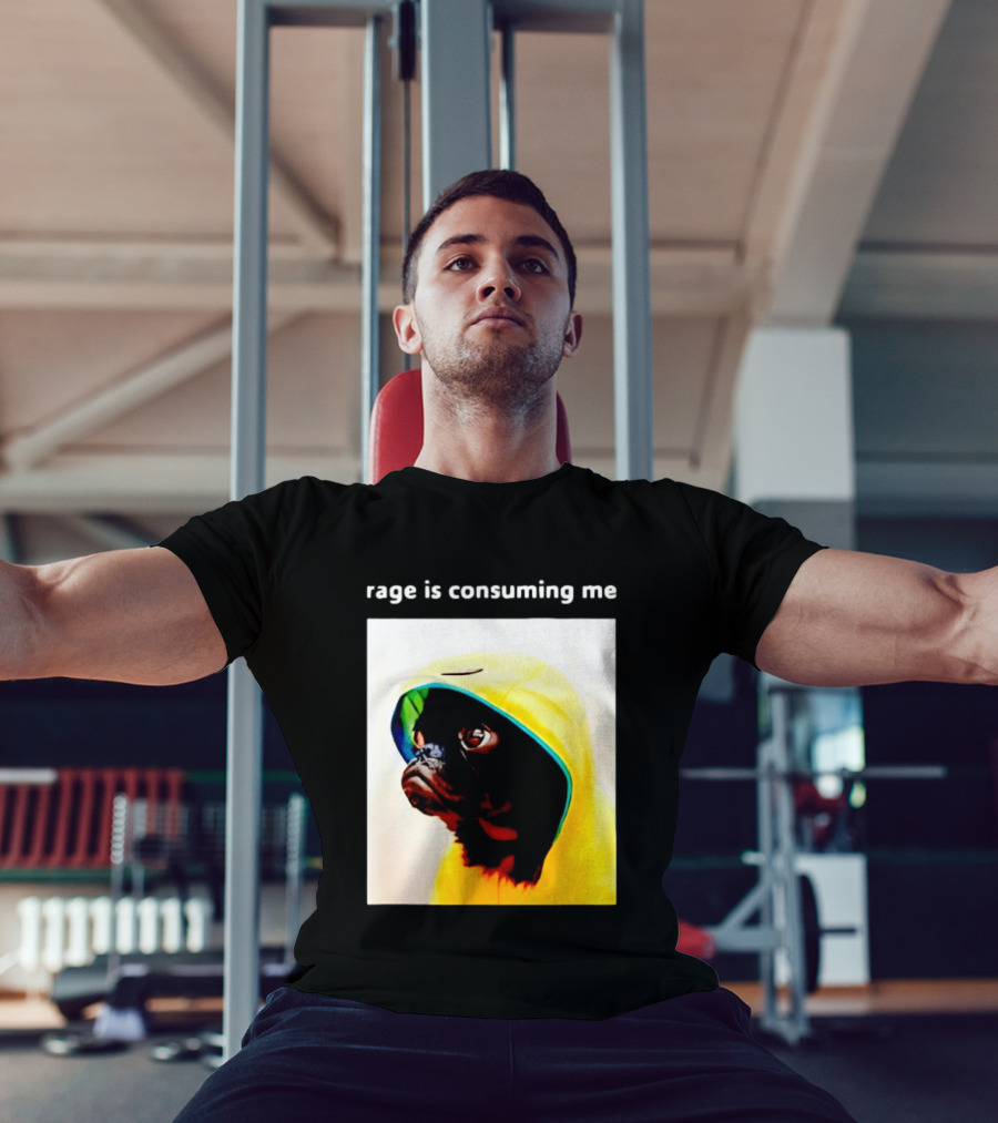 Rage Is Consuming Me Pug In Yellow T-Shirt