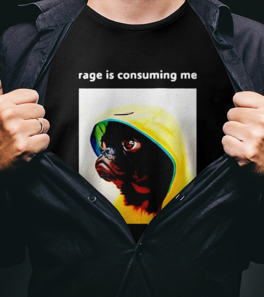 Rage Is Consuming Me Pug In Yellow T-Shirt