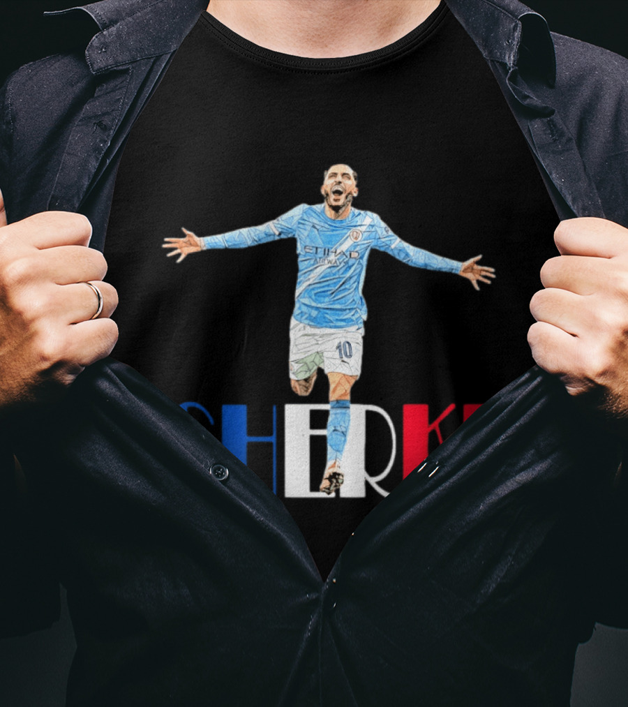 Rayan Cherki 10 Manchester City Etihad Airways T-Shirt