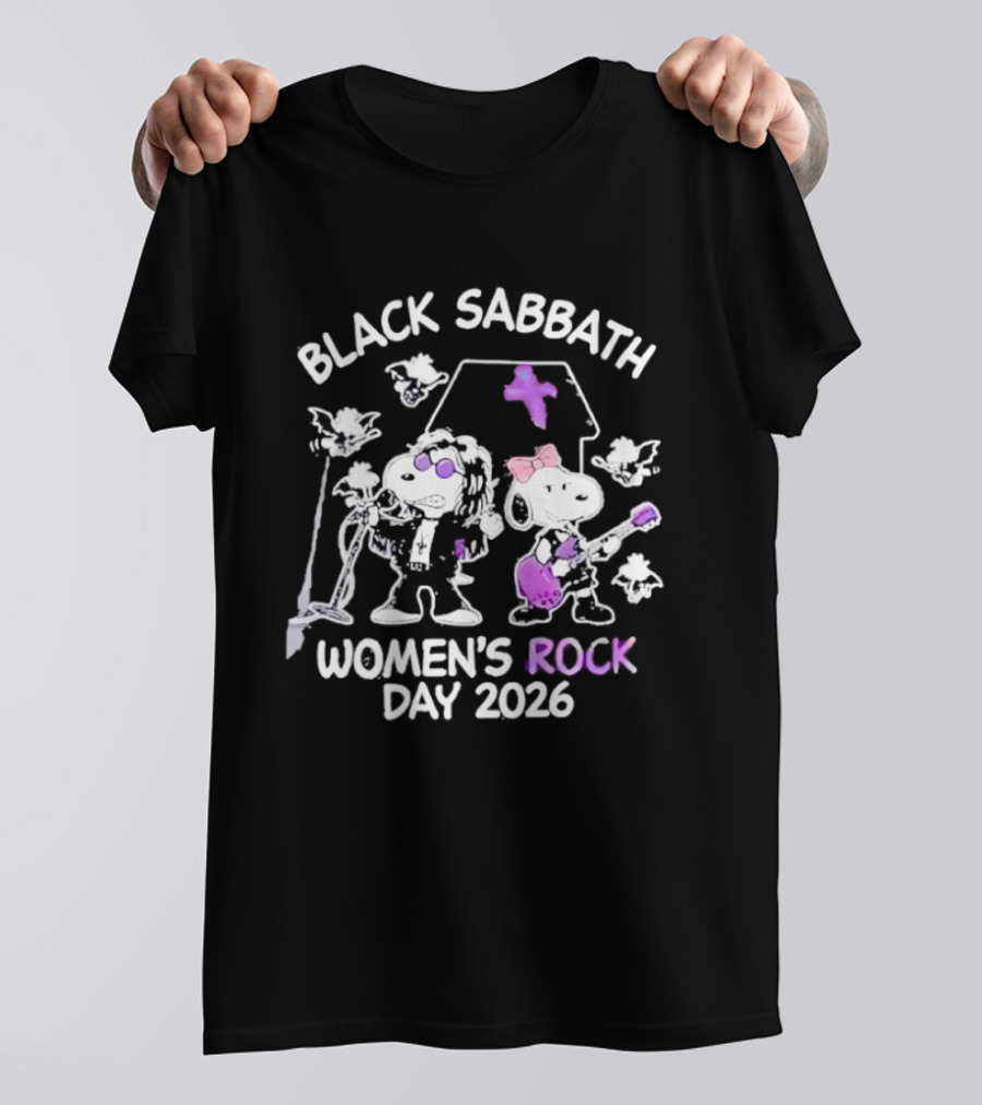Snoopy Black Sabbath Women's Rock Day 2026 T-Shirt