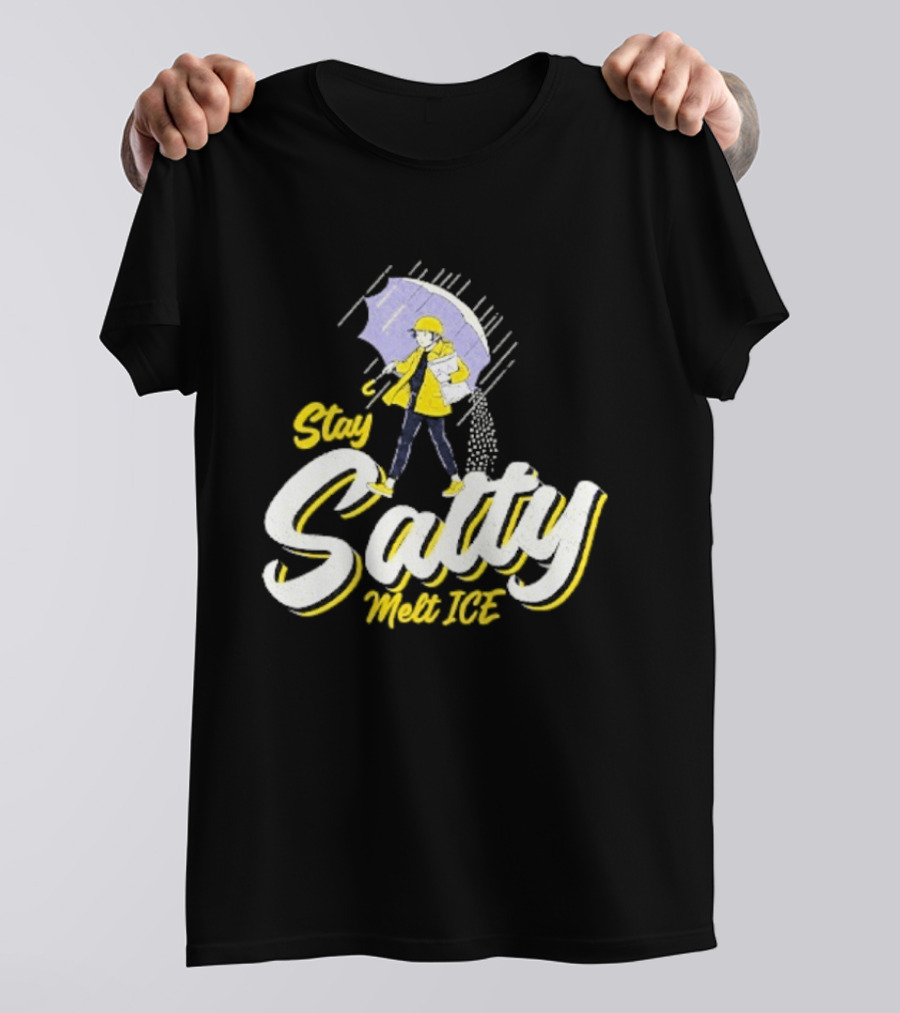 Stay Salty Umbrella Yellow Outfit Melt ICE T-Shirt