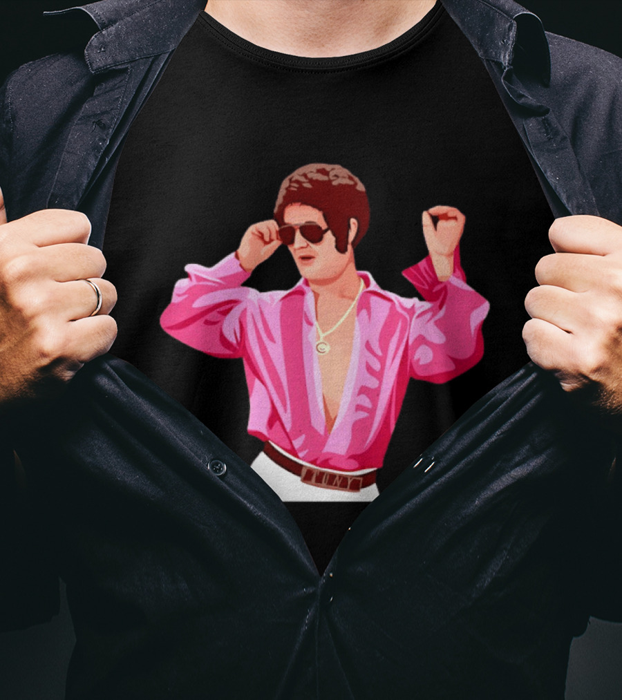 Tony Angelino Cartoon Parody Pink Sunglasses Iconic Look T-Shirt