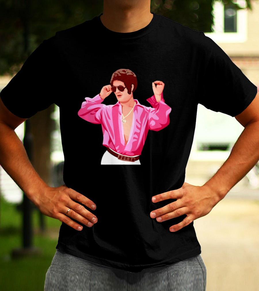 Tony Angelino Cartoon Parody Pink Sunglasses Iconic Look T-Shirt